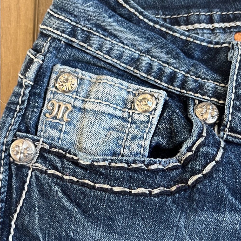 Miss Me Dark Blue Denim Jeans - Picture 2 of 8